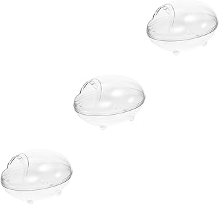 Mipcase 3 Pçs Banheira De Hamster Recipientes Pequenos Recipientes Com Tampas Recipiente Transparente Pequenos Animais Banheiro Pet Pequeno Rato Banheiro Acessórios Hamster Caixa