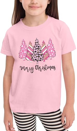 Image of Christmas Tree Shirt for Toddler Boys Girls Merry Christmas T-Shirts Short Sleeve Holiday Tee Xmas Gift Tops