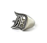 D letter old english ring men sterling silver 925 biker handmade jewelry viking (5)