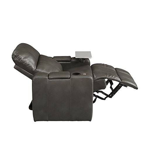 Pulaski Power Home Theatre Recliner 38.0" L X 39.5" W X 43.0" H Charcoal Grey