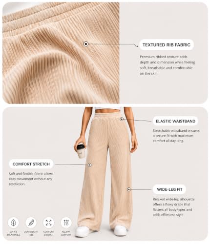 Image of Prenuem Women's High Waist Flared Korean Trousers, Trendy Casual Wear for Daily & Travel Use (Available in Plus Size)
