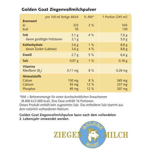 Golden Goat Ziegenmilch Pulver 400 g - 6 Stück