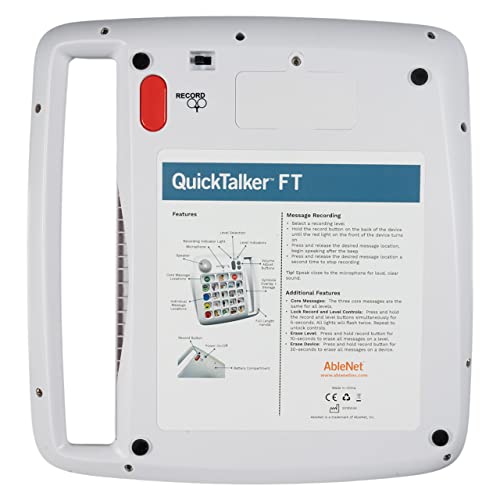 AbleNet-QuickTalker-12-Portable-Multi-Message-Speech-Device-with-FeatherTouch-Technology-48-Messages-5-Recording-Levels-and-Durable-Design-AAC-Communication-Device-for-Non-Verbal-Kids-Adults