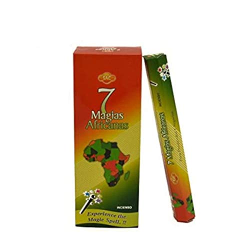 AROMASENSES Incienso 7 Magias Africanas Sac .- 1 Caja de 6 Paquetes Hexagonales con 20 Varillas Cada...