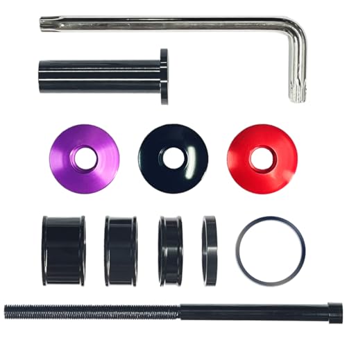 VCTGAM Handlebar Stem Lock Kit for Surron, Talaria, E-Ride Pro, 79Bike with Top Cap, Headset Spacer, Extended Nut Compatible with Light Bee, Sting, XXX, X260 Black, Red, Purple