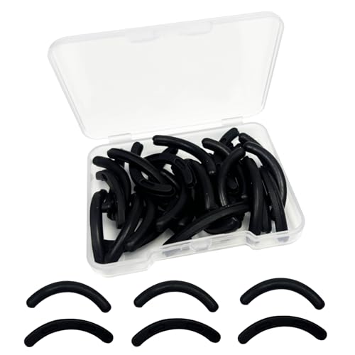 SHUNYINLAI 30 PCS Eyelash Curler Refills, Black Silicone Lash Replacement Refill for Universal Eyelashes Curler