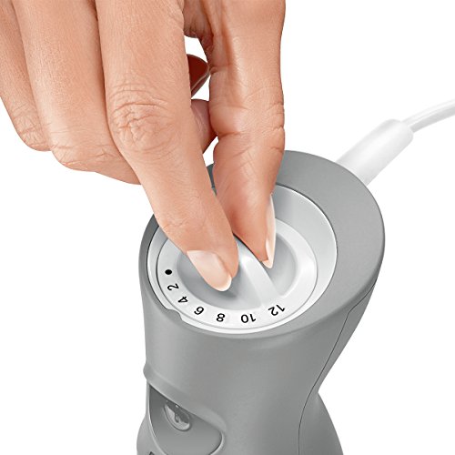 Bosch ErgoMixx Staafmixer, MSM66020, 600 Watt, inclusief hakmolen en mixer-maatbeker, kunststof mixervoet, 12 standen en turboknop, wit - Afbeelding 4