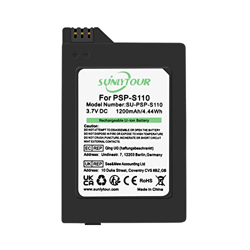 PSP S110 Batería, batería PSP S110 para PlayStation PSP 2000 2001 2002 2003 2004 2005 2006 2008 3000 3001 3002 3003 3004 3005 3006 3008