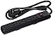 CableWholesale 845-51W1-12204 Surge/Modem Protector Power Strip, Flat Rotating Plug, 6 Outlet, Black Horizontal Outlets, Plastic, Power Cord, 4-Feet