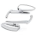 Anzene Grim Reaper Universal Custom Motorcycle Cruiser Mirrors - Chrome Free Adapters Custom Rear View Mirrors (Chrome)