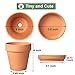 4 Inch Terracotta Pot with Saucer - 6 Pack Small Clay Plant Pots with Drainage Holes, Flower Pots with Tray, Terra Cotta Pots for Indoor Outdoor Plants, Crafts, Wedding Favor