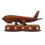 DRO Design Geldgeschenke, Geschenkverpackung Holz-Optik Flugzeug Motiv – Bargeldgeschenk, Geldpräsent, Kreatives Geldgeschenk, Geburtstag, Hochzeit, Weihnachten
