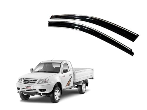 Image of CAR SAAZ Chrome Line Door Visor for Yodha (2017-Present)(Set of 2Pcs) | Rain Guard | Wind Deflector