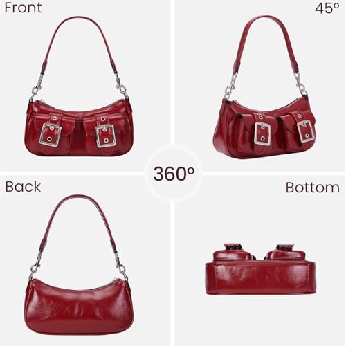 Image of Shoulder Bag for Women Y2k Purse Leather Hobo Tote Handbag Trendy Going Out Purse Crossbody Everyday Purse
