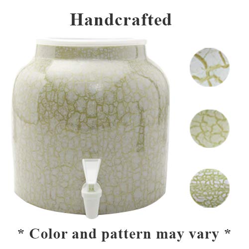 Bluewave Marble Design Water Dispenser Crock, Green