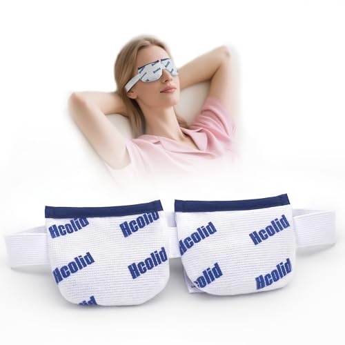 Heated Eye Mask for Dry Eyes, Microwaveable, White, 1pc
