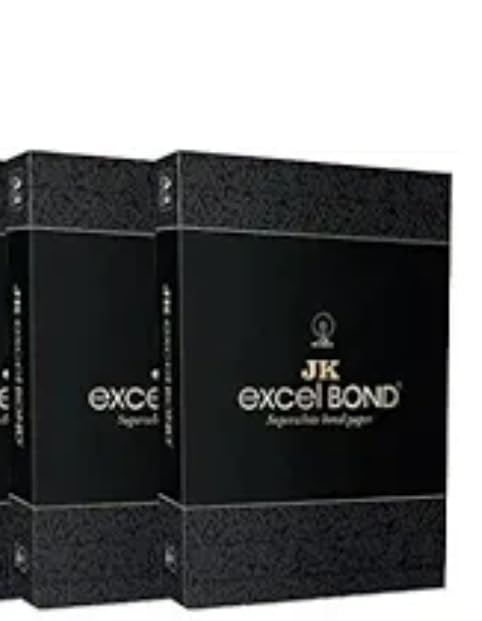 JK Excel Bond Premium Paper, 100 GSM, A4 Size, White, 100 Sheets per Pack, Pack of 2