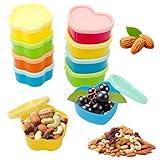 XWCHASA 10er-Set Kunststoff Gefrierdosen Klein, Aufbewahrungsbox, kleine Snack-Aufbewahrung, Mini-Aufbewahrung, Vorratsdosen Set, Plastikdosen mit Deckel, Gefrierdosen Set für Soßen,Dips und Gewürze