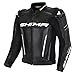 Produktbild SHIMA BANDIT Motorradjacke Herren -Sport Biker Lederjacke Männer Belüftet Sommer mit Schulter Schleifers, Schulter, Ellbogen und Rückenprotektoren, Verstärkte Doppelnähte (Schwarz, 48)