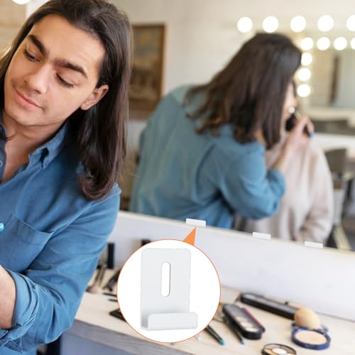 Image of 6Pcs Metal Mirror Clips Mirror Mounting Clips Wide Channel Mirror Hanger Clip Heavy Retainer Clips for Wall Mounted Frameless Mirror Billboard Display (White)