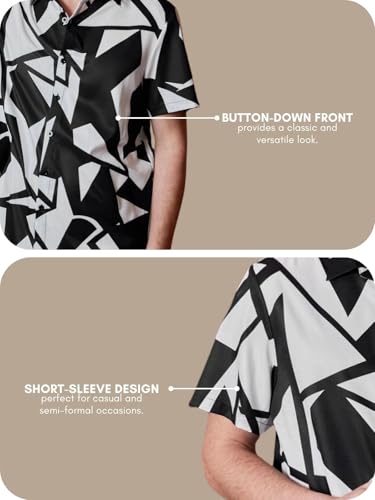 Image of Leriya Fashion Men's Rayon Regular Fit Shirt Casual Stylish | Short Sleeve | Printed Shirts| Summer Button Down