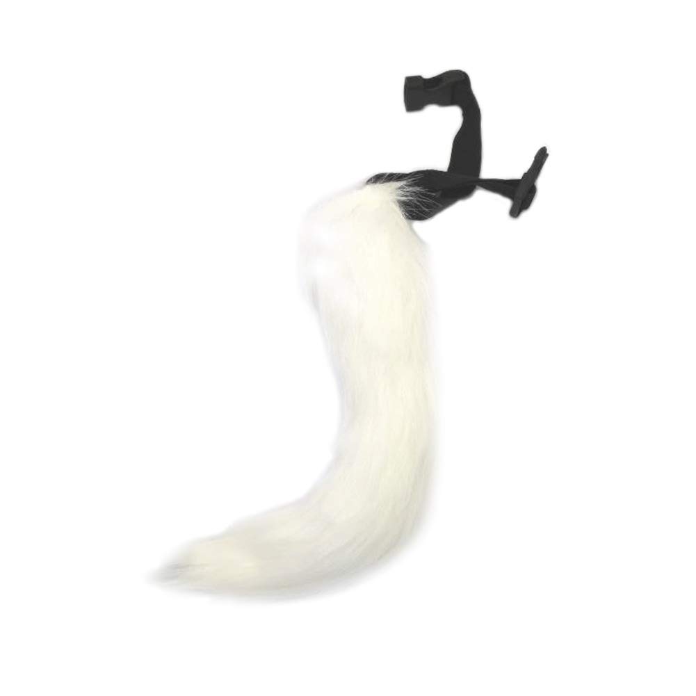 PPFINE Disfraz de zorro de piel sintética con cola de gato, disfraz de Halloween para niños y adultos, disfraz de fiesta de Navidad, talla única