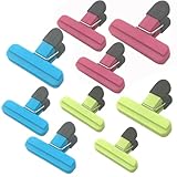 9Pack Large Chip Bag Clips - Assorted Sizes Food Bag Clips Plastic Heavy Seal Grip