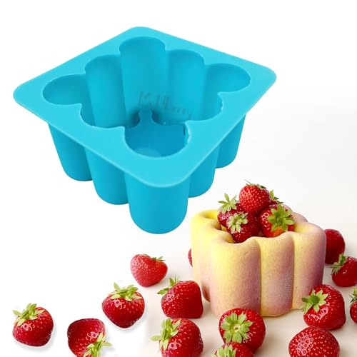 Image of MoldBerry Silicone Zig Zag Square Bento Cake Pan - Non-Stick & Reusable Baking Mold for Mini Cakes, Brownies, Desserts - Flexible, Heat-Resistant Tray - Easy Release - Pack of 1