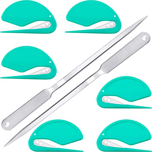 8 Pieces Letter Opener Envelope Slitter Mail Opener Includes 6 Pieces Plastic Letter