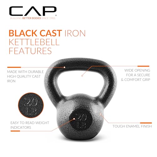 Image of CAP Barbell Cast Iron Kettlebell - Singles and Sets, Multiple Weight Choices