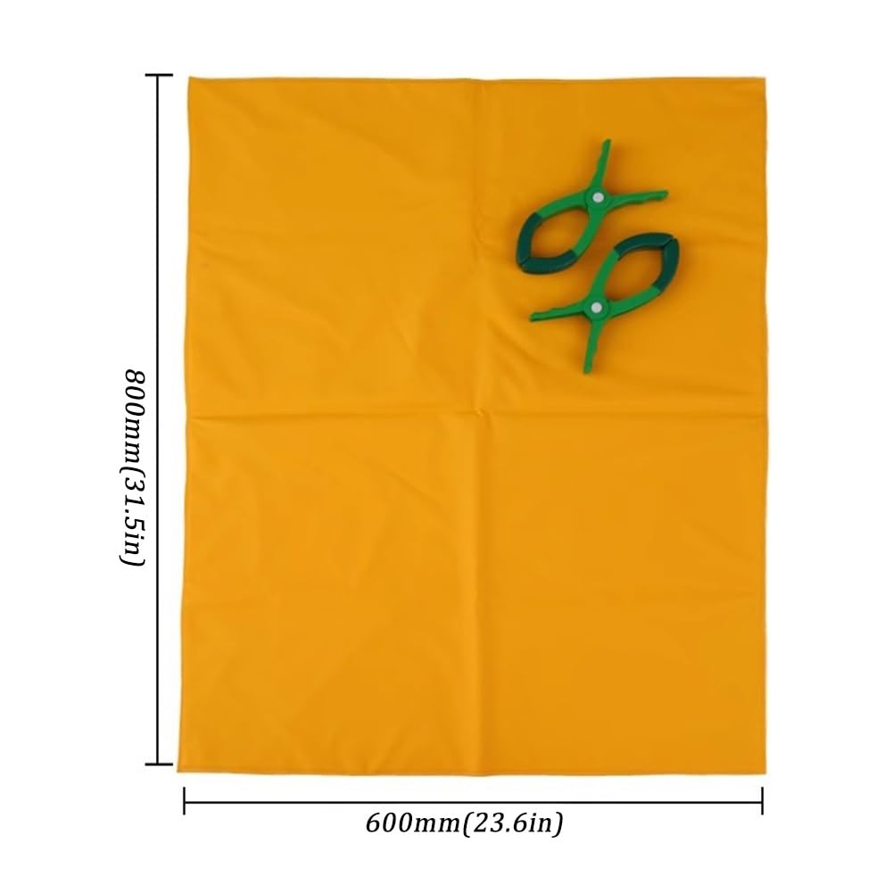2er-Pack Isolierdecke zum Schutz vor Stromschlägen, große Hochspannungs-Isoliermatte für Elektriker mit 4 Clips, handelsübliche gelbe isolierte wasserdichte Matte(Yellow-0.4kv,600x800mm)