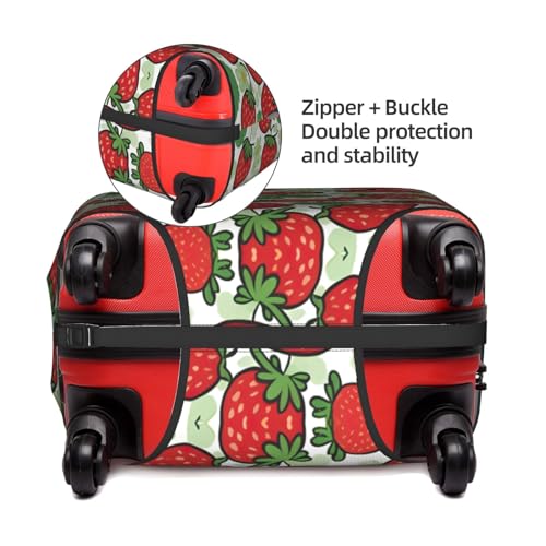 Strawberry Pattern Tsa Approved Luggage Cover For 18-32 Inch Suitcases Scratch-Resistant Stretch Luggage Cover4