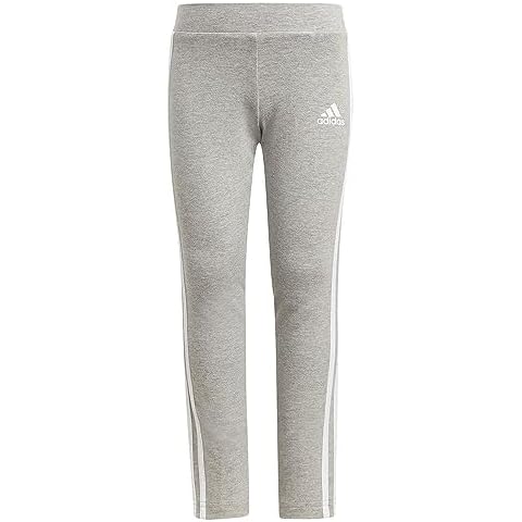 adidas Girl's Essentials 3-Stripes Tights, Grey Cover