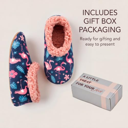 Image of Cozylook Fuzzy Slippers for Women Indoor Soft Sole Slipper Socks | Warm plush feel, non slip grippers, easy step-in, flexible bottom, bedroom and home wear