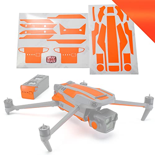 Image of WRAPGRADE Partial Skin Stickers for DJI Mavic 3 Pro Accent Color (NEON Orange)
