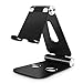 Produktbild AICase handyhalter fürs Auto-Verstellbarer Aluminium Ständer für das Apple iPad, iPhone , Universal Smartphone und Tablet-Halterung , Neigbarer Tischständer für E-Reader(Schwarz)