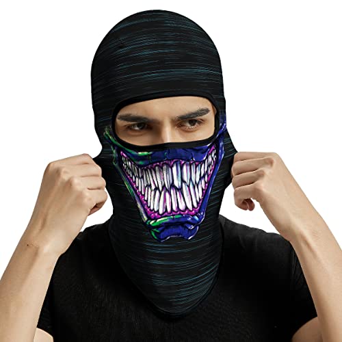 Image of Skull Full ski Mask, 3D Balaclava, UV Sun Protection,Motorcycle /Ski /Scarf /Cycling /Fishing for Men