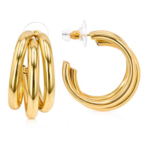 Image of Drop Dangle Earrings Set for Women and Girls | Celebrity Inspired Trendy Stylish Gold Plated Earrings Set Of 1