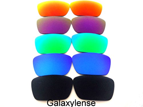 Galaxy Replacement Lenses for Oakley Fuel Cell Black&Blue&Green&Purple&Red Color Polarized 5 Pairs2