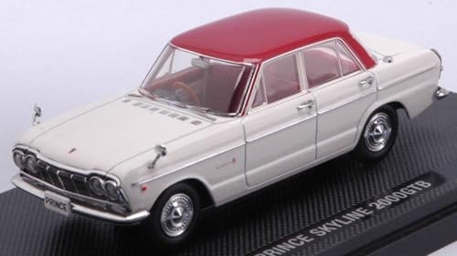Prince Skyline 2000 GTB miniatura blanca y roja de colección japonesa