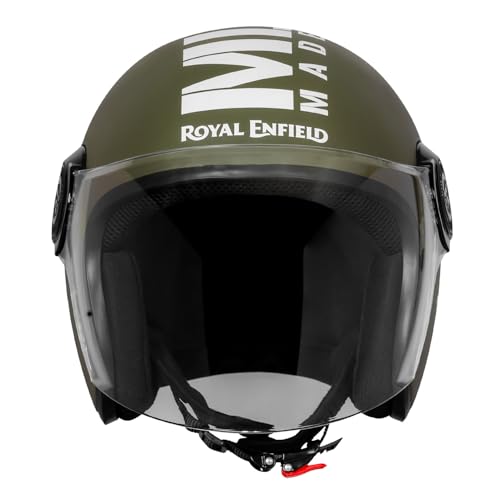 Image of Royal Enfield Copter of Solid ID ABS MT BG XL62 Helmet | Certification: ISI & DOT | Type: Open Face | Material: ABS