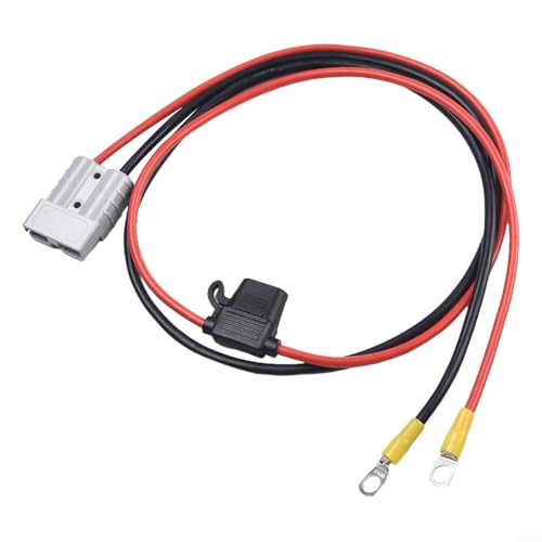 Trurovem Kit de cableado estilo 50A 12 V, cable de batería de 6 metros 10 AWG, conexión rápida para configuración de batería dual, cargador CC-CC, vehículo todoterreno 4x4, gris (1 metro)