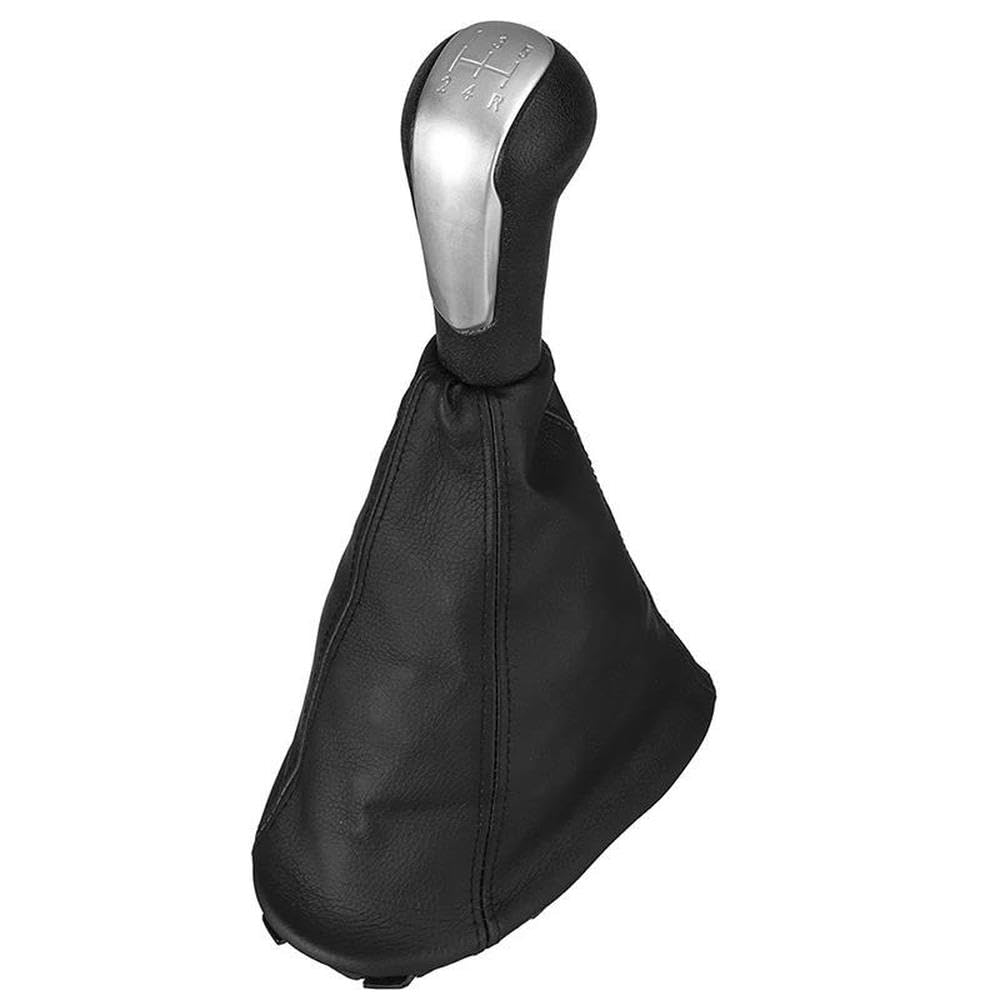 YDXHERTA 5 Speed Car Manual Gear Shift Knob with Boot Shifter Lever for Chevrolet for Holden Barina Spark M300 2011-2015 Auto Parts(Matte Silver)