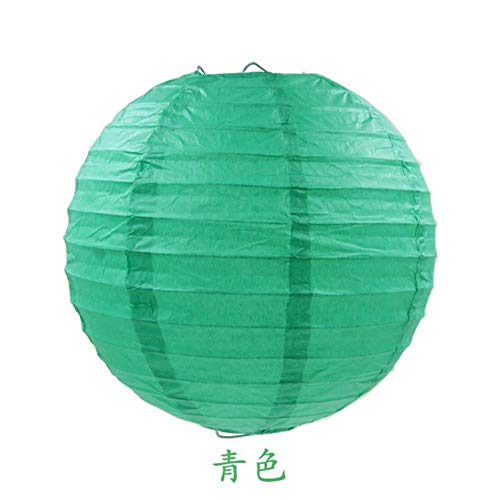 WSNBB 10/15/20/25/30/35/40cm Chinese New Year Decoration Round Paper Lantern for Wedding Party Decoration Holiday Supplies Paper Lamp,cyan,15cm