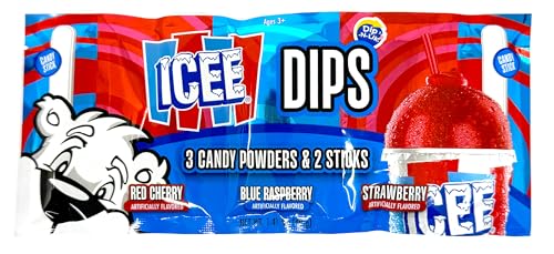 Koko's Confectionery & Novelty Icee Dips Candy Powder and Candy Dipping Sticks – Icee Dipping Candy Pack of 8
