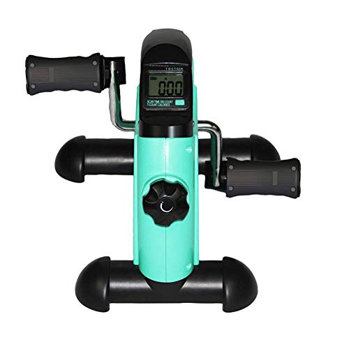 LIZANAN Ejercicio Pedal ejercitador de brazo y pierna Rehabilitación, Bicicleta estática ajustable Pantalla de resistencia con el LCD, se adapta fácilmente debajo de un escritorio o mesa Máquinas de s