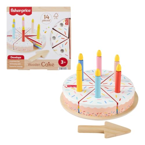 Fisher-Price Wood Cake Pretend Food Play Set