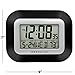 Westclox Large Digital Wall Clock Battery Operated with Temperature Date and Day of Week with Alarm | Modern Digital Desk Clock for Office Kitchen Bedroom or Living Room | Black