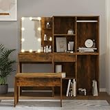 Photo Gallery ujchvhn set di tavolo da toeletta con led in rovere fumé progettato in legno, set per camera da letto Photo Gallery ujchvhn set di tavolo da toeletta con led in rovere fumé progettato in legno, set per camera da letto
