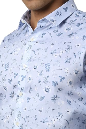 Image of Van Heusen Casual Printed Shirt for Men| Premium Cotton| Full Sleeves| Slim Fit |Breathable Fabric